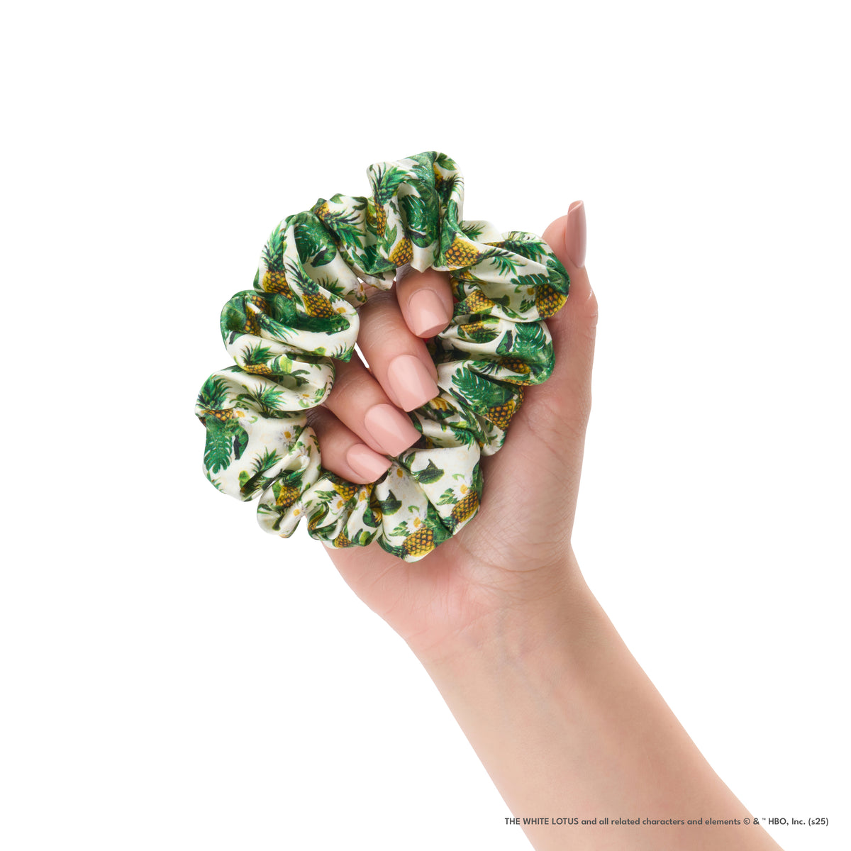 White Lotus Blissy Scrunchies Close-Up – Blissy 22 Momme Silk
