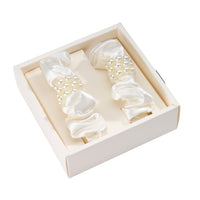 Blissy Petite Pearl Scrunchies - White