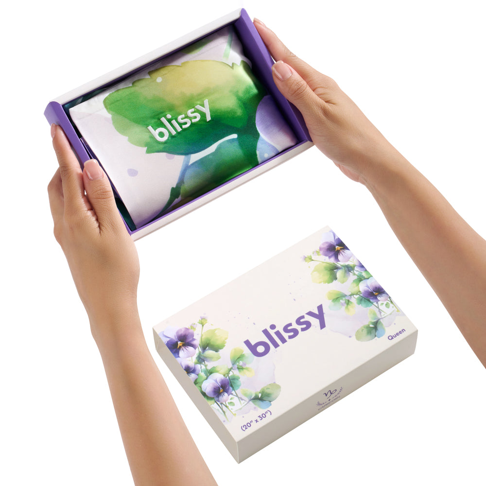 Blissy King Zodiac Flower Pillowcase Lifestyle – Mulberry Silk