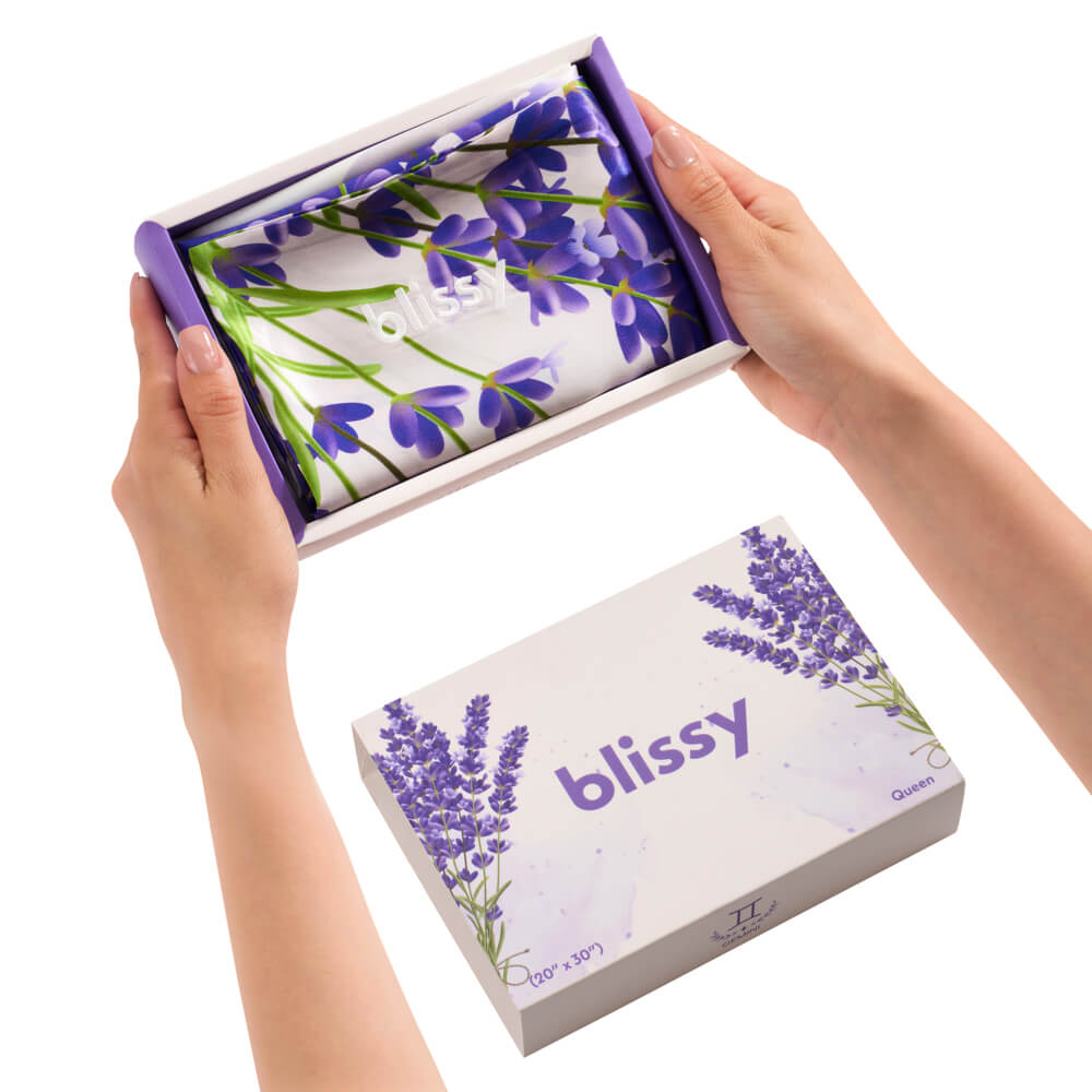 Blissy Standard Zodiac Flower Pillowcase Lifestyle – Mulberry Silk