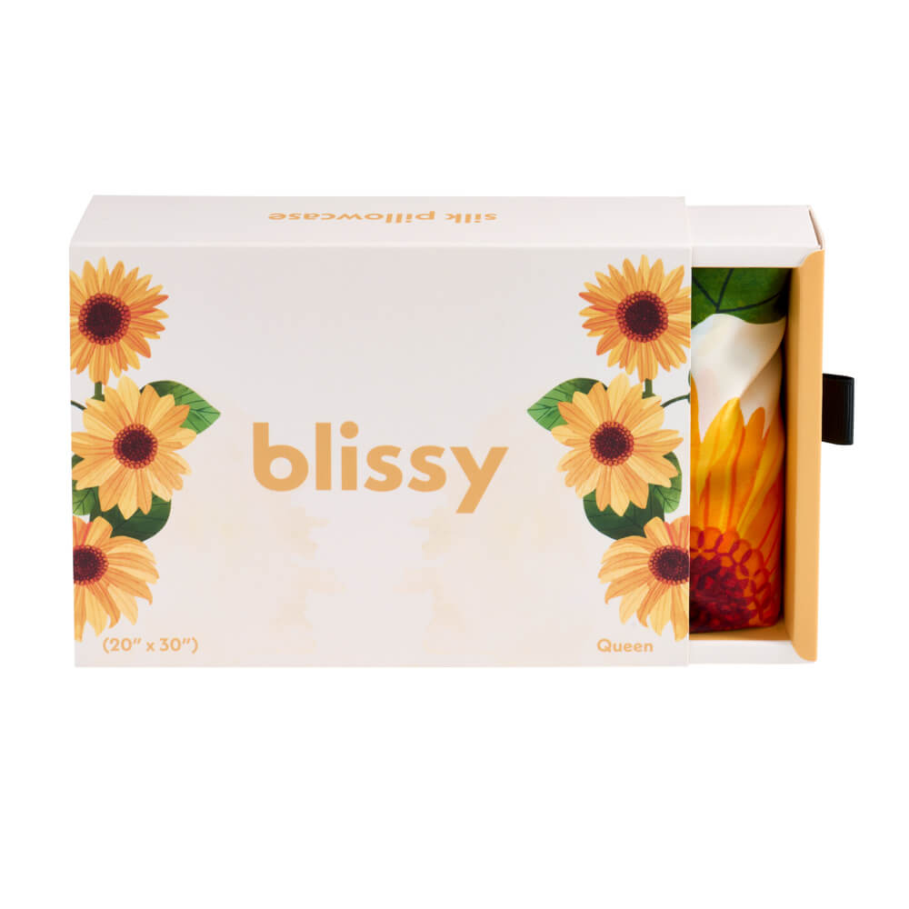 Blissy King Zodiac Flower Pillowcase Lifestyle – Mulberry Silk