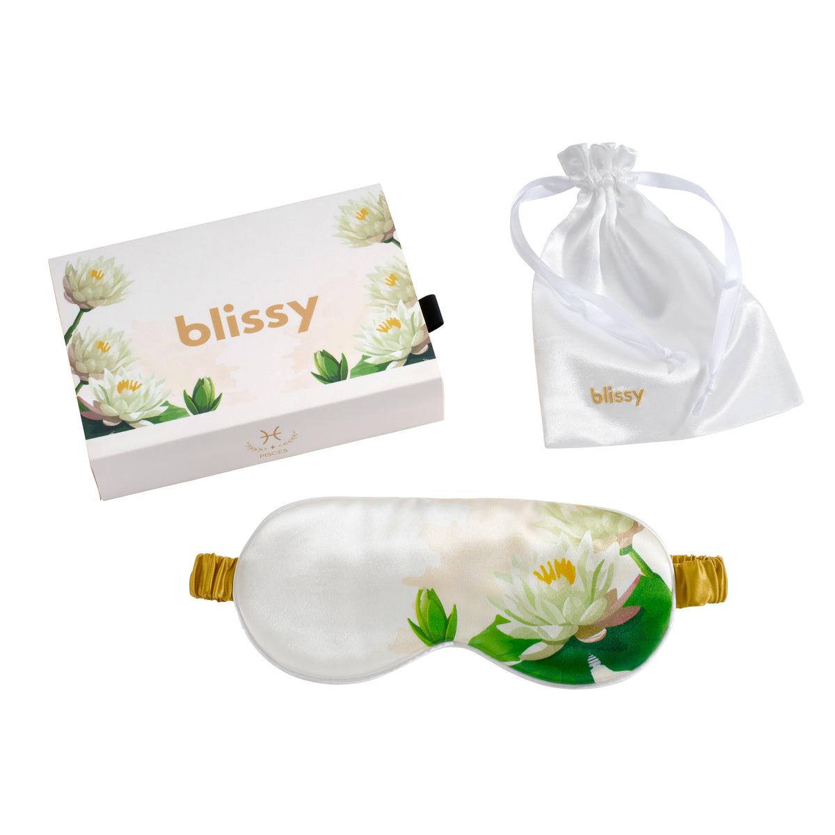 Blissy Zodiac Flower Sleep Mask – 22 Momme Mulberry Silk, 100% Silk