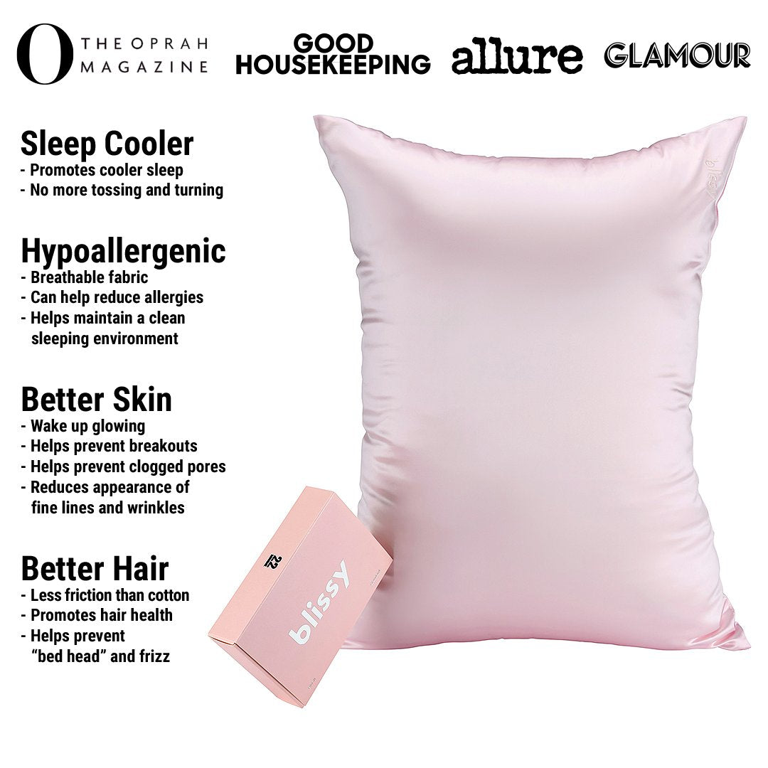 Blush Mulberry Silk Pillowcase – Blissy King