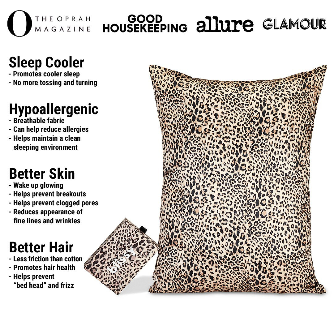 Leopard Mulberry Silk Pillowcase – Blissy Standard