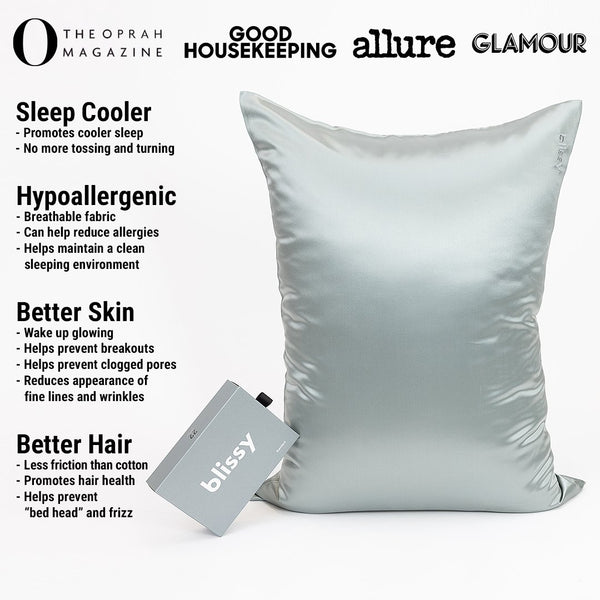 Matcha Mulberry Silk Pillowcase – Blissy Standard
