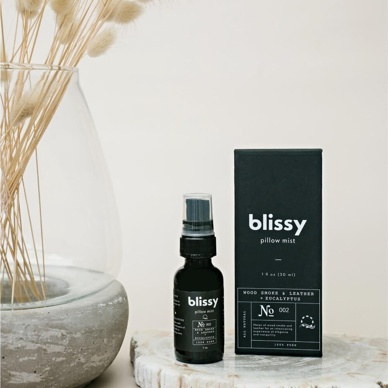 Blissy Sleep & Pillow Mist (Woodsmoke & Leather + Eucalyptus)