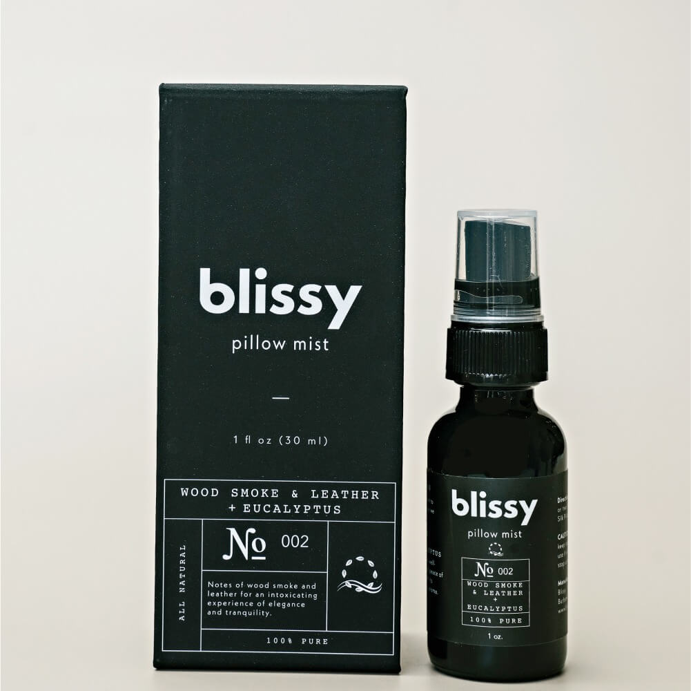 Blissy Sleep & Pillow Mist (Woodsmoke & Leather + Eucalyptus) – Blissy Premium Silk