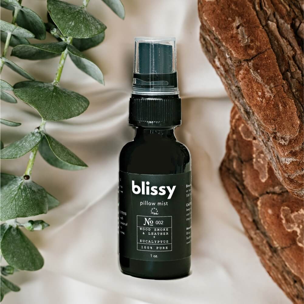 Blissy Blissy Sleep & Pillow Mist (Woodsmoke & Leather + Eucalyptus) Lifestyle