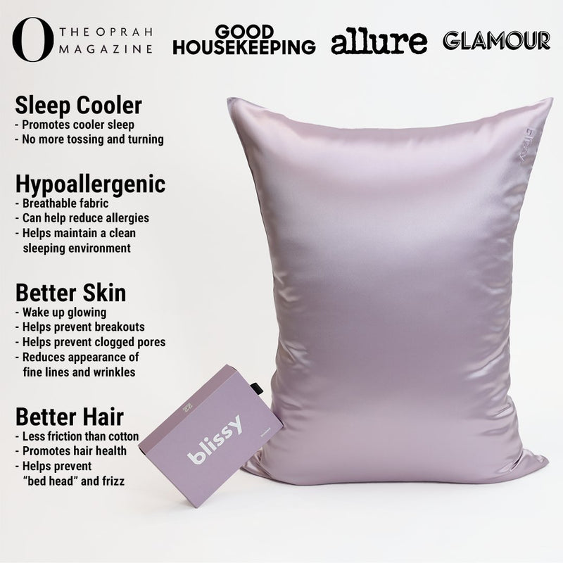 Blissy 100 Mulberry 22 Momme Silk Pillowcase Plum King