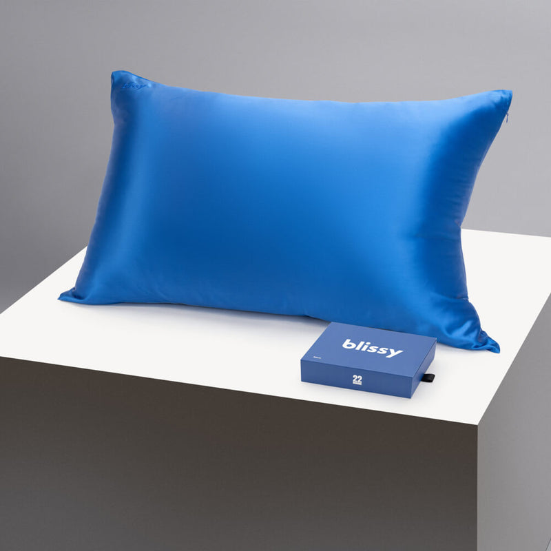 Pillowcase - Azure - Standard - Blissy Standard Azure Pillowcase – 22 Momme Mulberry Silk, 100% Silk
