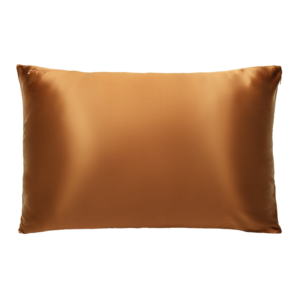 Blissy Bronze Silk Pillowcase Detail – King