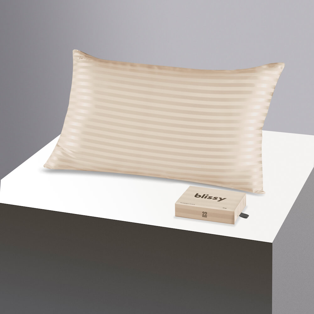 Pillowcase - Champagne Striped - King