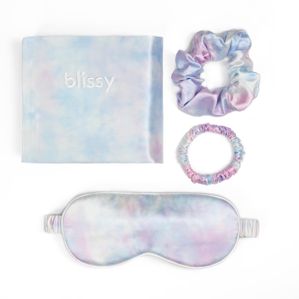 Blissy Tie-Dye Silk Blissy Dream Set Detail – King