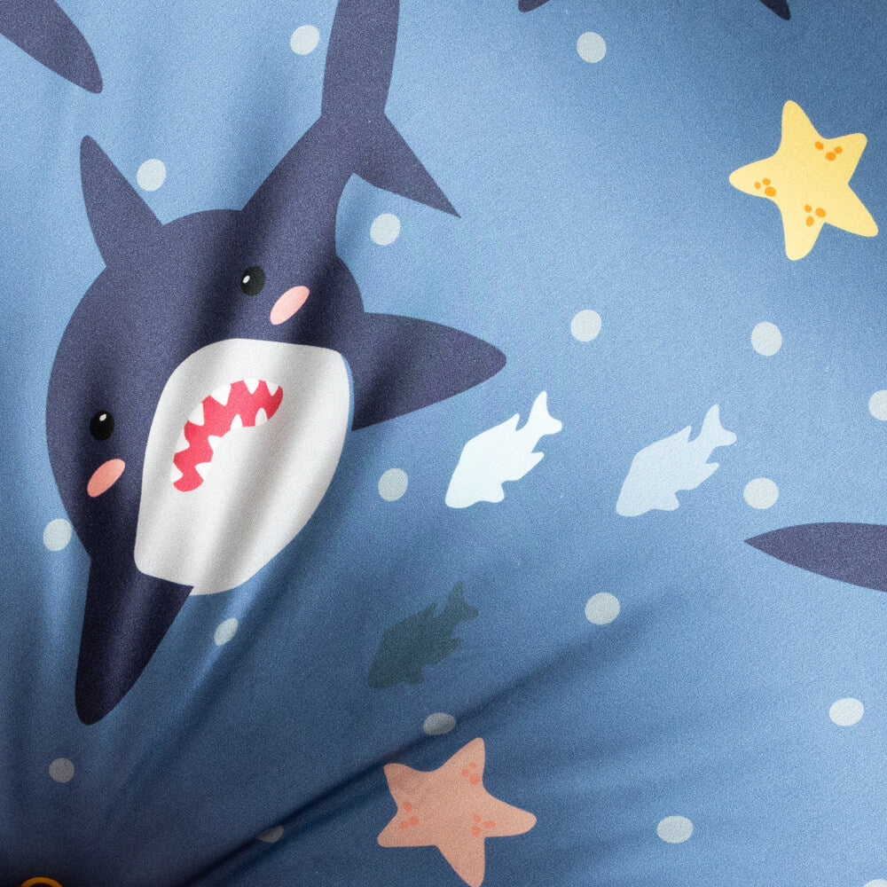 Shark Pillowcase Close-Up – Blissy 22 Momme Silk