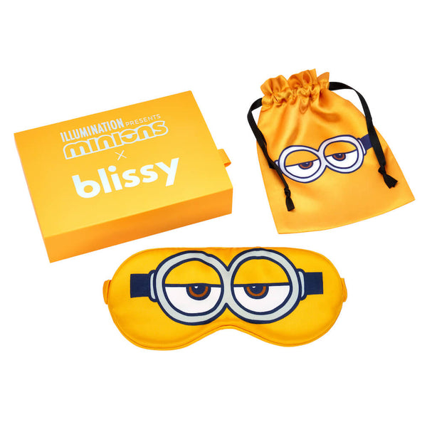 Blissy Sleepyhead Minion Junior Sleep Mask – 22 Momme Mulberry Silk, 100% Silk