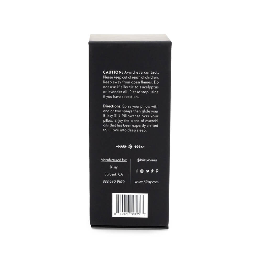 Award-Winning Aromatherapy Spray Blissy Sleep & Pillow Mist Close-Up – Blissy 22 Momme Silk