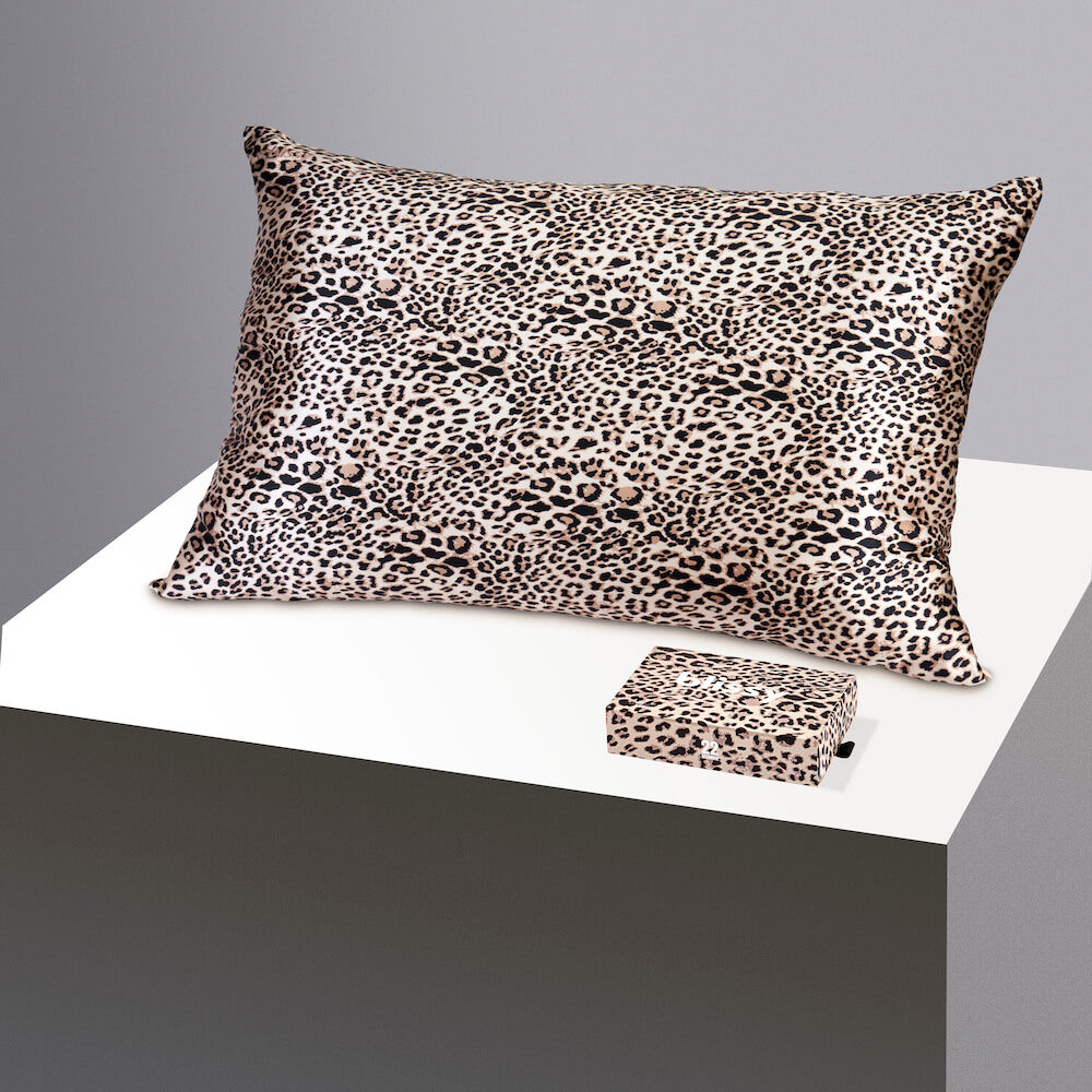 Blissy King Leopard Pillowcase – 22 Momme Mulberry Silk, 100% Silk
