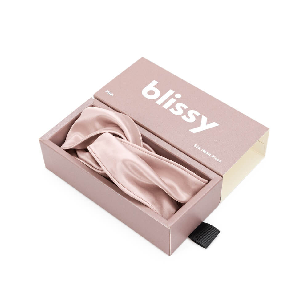 Blissy Pink Blissy Head Piece – 22 Momme Mulberry Silk, 100% Silk