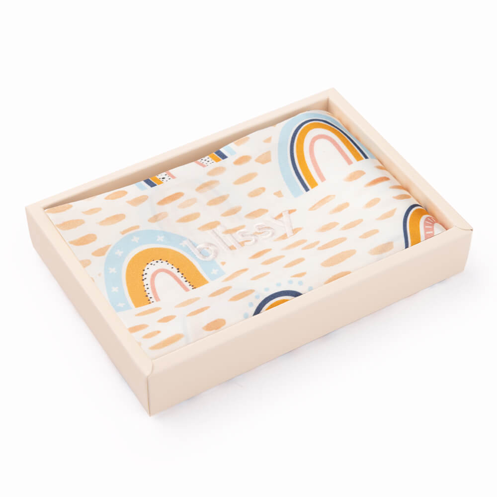 Blissy Rainbow Silk Pillowcase Detail –