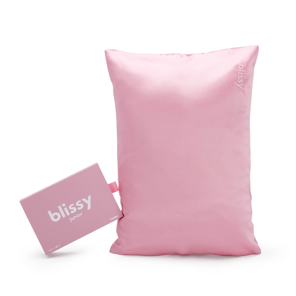 Blissy Bubblegum Pink Silk Pillowcase Detail –