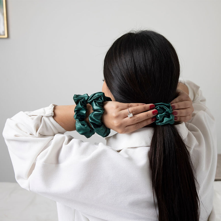 Emerald Mulberry Silk Blissy Scrunchies – Blissy