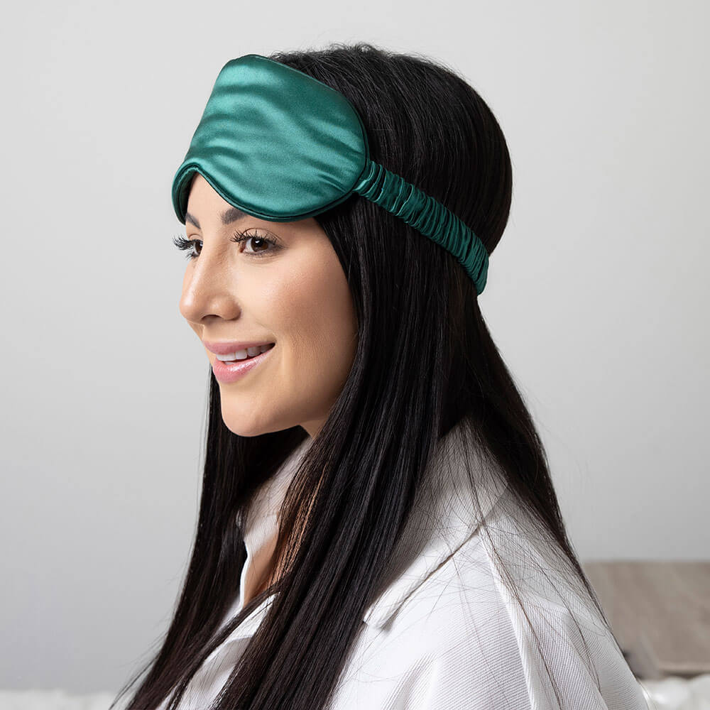 Blissy Mulberry Silk Sleep Mask – Emerald