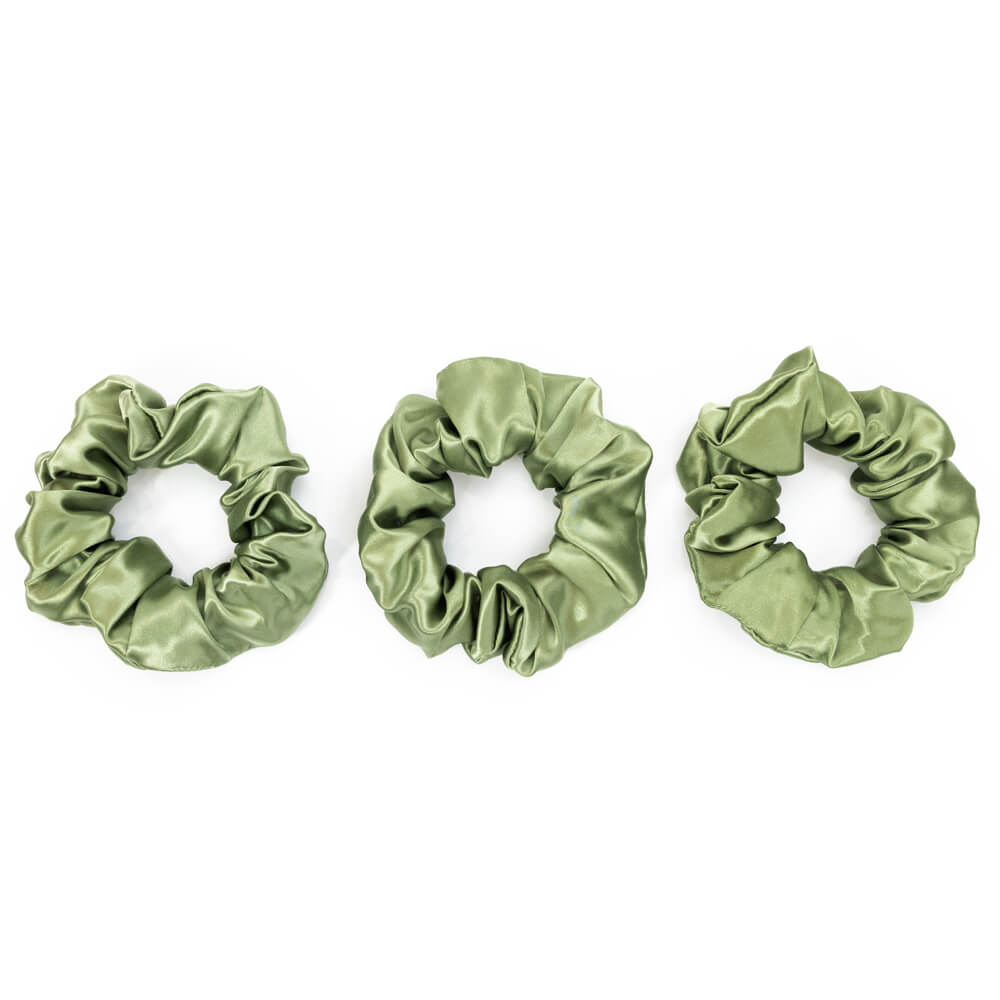 Blissy Mulberry Silk Blissy Scrunchies – Olive