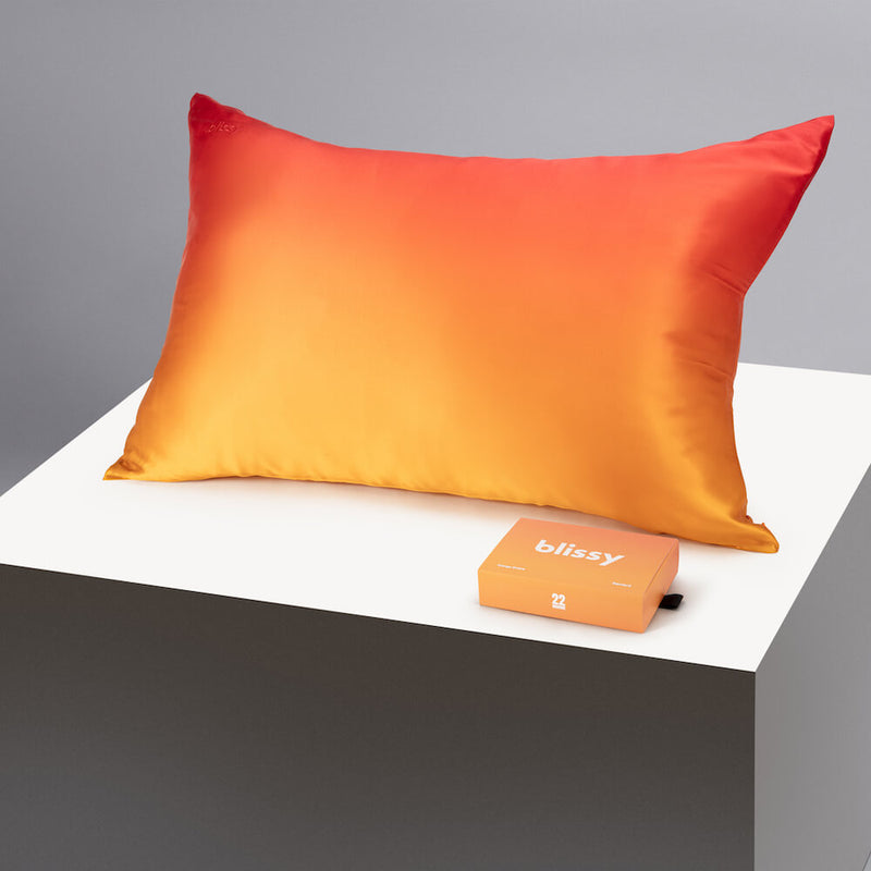 Pillowcase - Orange Ombre - Standard - Blissy Standard Orange Ombre Pillowcase – 22 Momme Mulberry Silk, 100% Silk