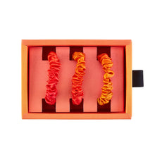 Load image into Gallery viewer, Blissy Skinny Scrunchies - Orange Ombre
