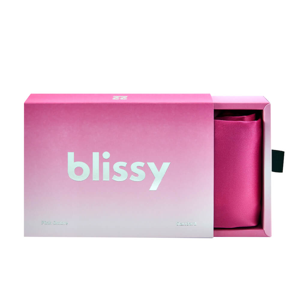 Blissy Mulberry Silk Pillowcase – Pink Ombre Queen