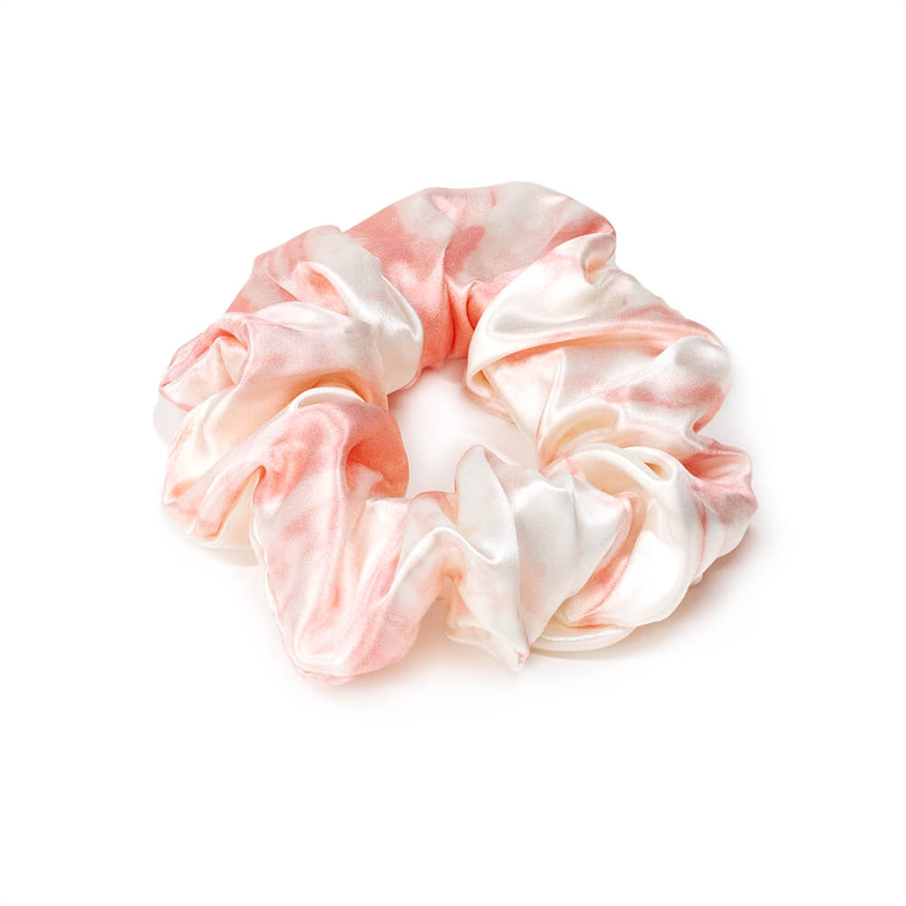 Blissy Rose White Marble Silk Blissy Scrunchies Detail –