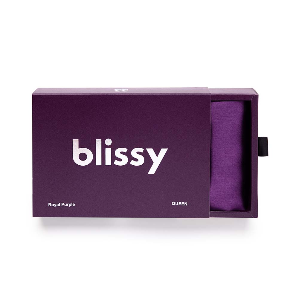 Blissy Royal Purple Silk Pillowcase Detail – Standard