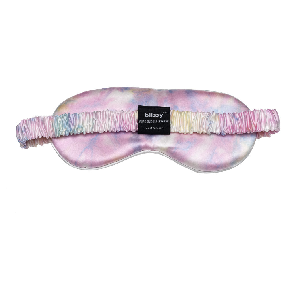 Blissy Mulberry Silk Sleep Mask – Yellow Tie-Dye
