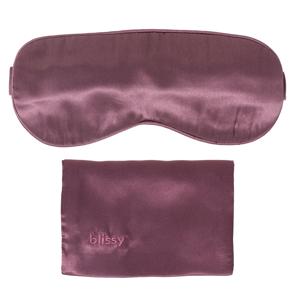 Blissy Plum Sleep Mask Lifestyle – Mulberry Silk