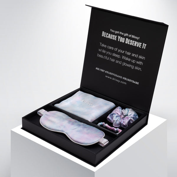 Blissy Queen Tie-Dye Blissy Dream Set – 22 Momme Mulberry Silk, 100% Silk