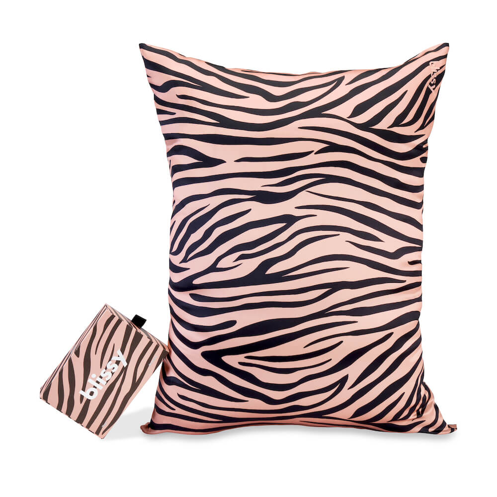 Blissy Tiger Silk Pillowcase Detail – King