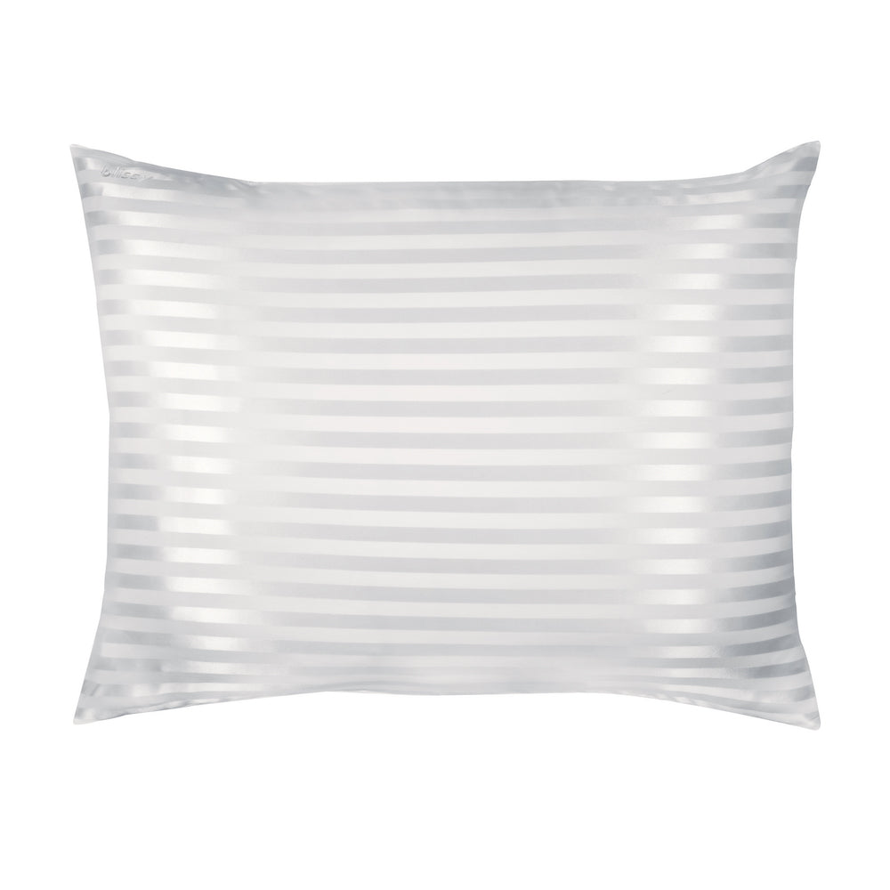 Blissy Mulberry Silk Pillowcase – White Striped King