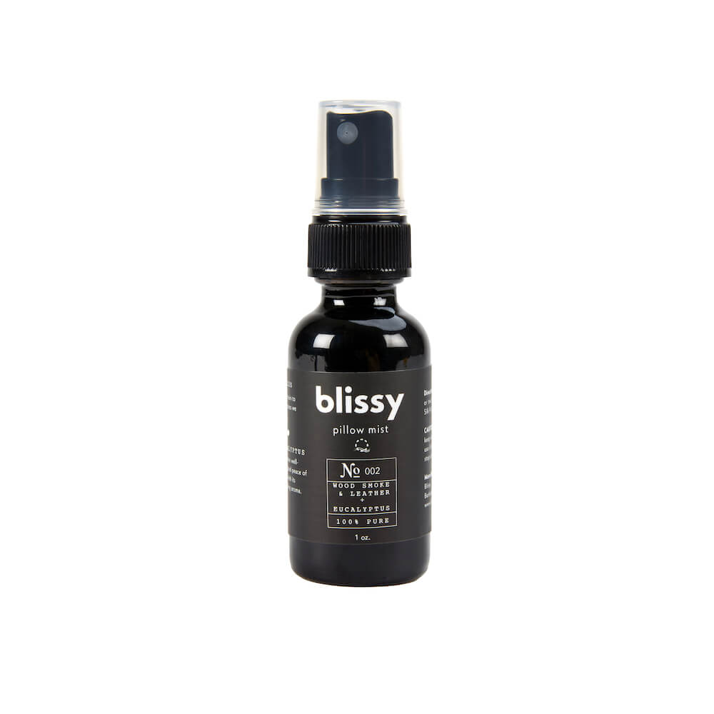 Blissy Blissy Sleep & Pillow Mist (Woodsmoke & Leather + Eucalyptus) Lifestyle