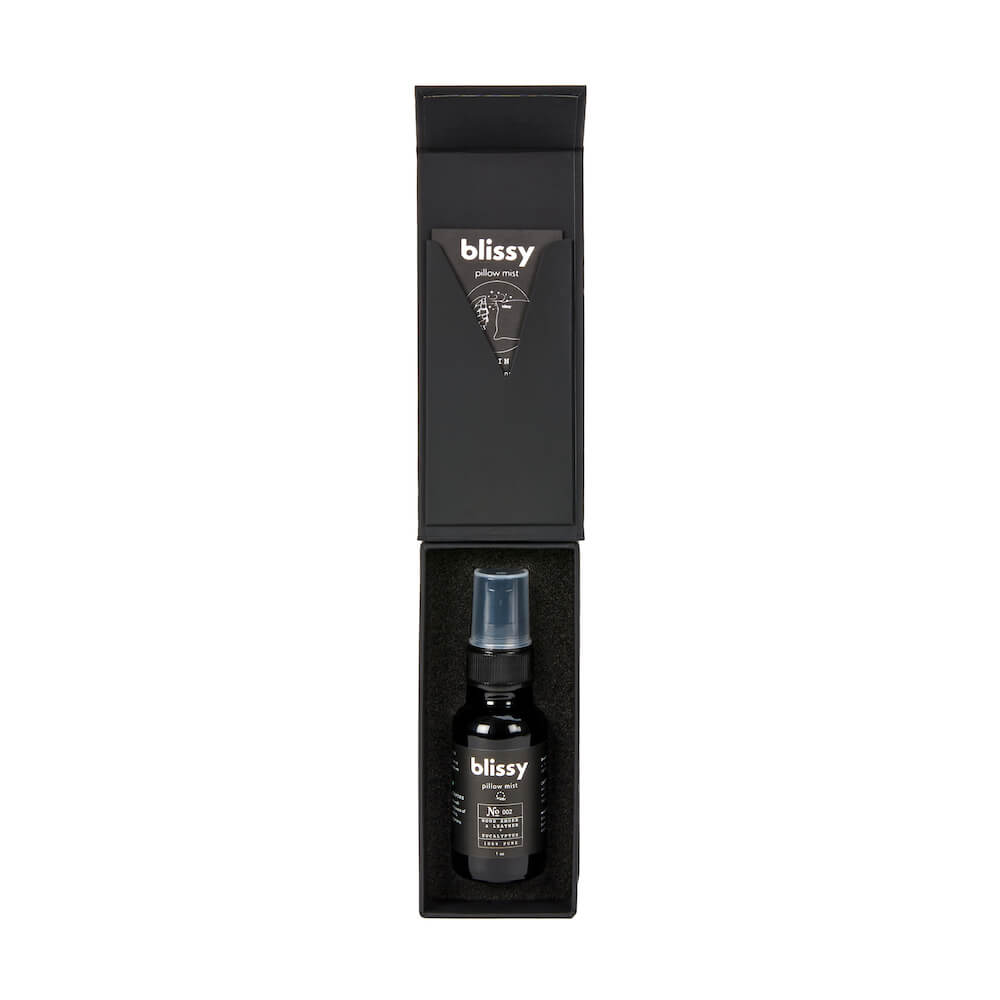 Blissy Blissy Sleep & Pillow Mist (Woodsmoke & Leather + Eucalyptus) Detail