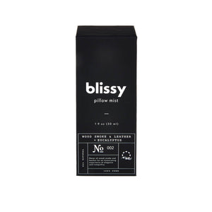 Blissy Sleep & Pillow Mist (Woodsmoke & Leather + Eucalyptus)