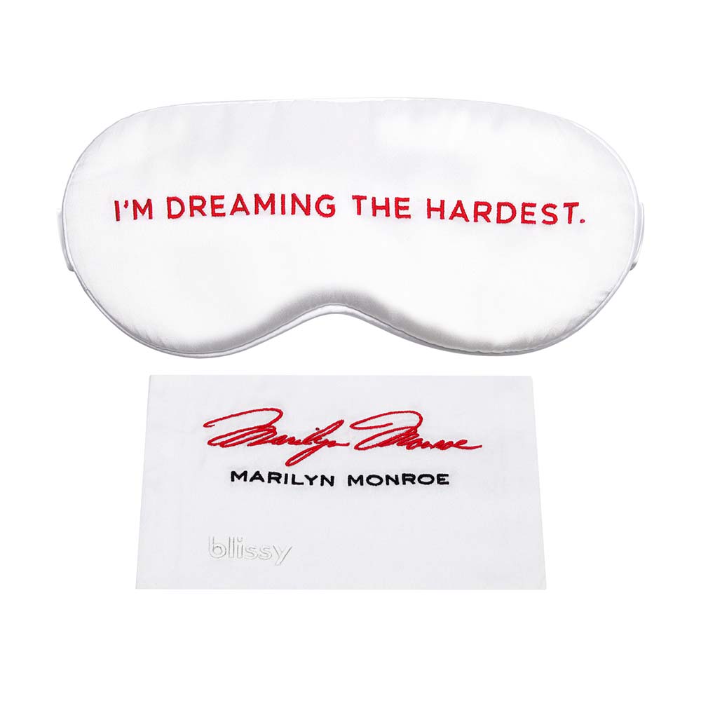 Blissy Marilyn Monroe™ Silk Sleep Mask Detail –